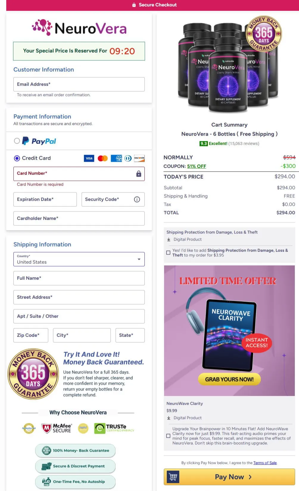 NeuroVera Order